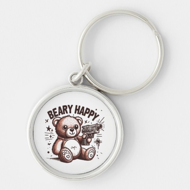 Chaveiro Urso de Pelúcia Muito Feliz (Frente)