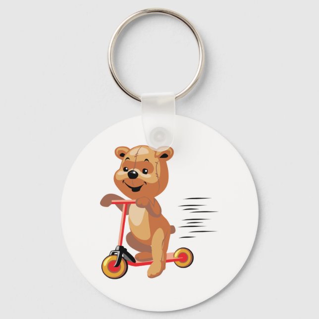 Chaveiro urso de scooter bobo (Frente)