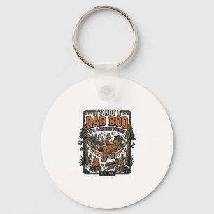 Chaveiro Urso engraçado de papai acampando camisa de figura