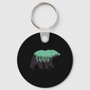 Chaveiro Urso Floresta Natureza Grizzly A Caminhar Ao Exter
