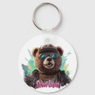 Chaveiro Urso Lenda de Rua - Design Gráfico Legal