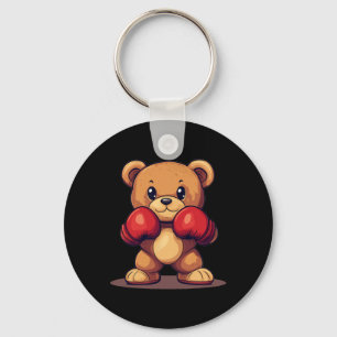 Chaveiro Urso Nivelador Com Luvas De Boxin Para Um Olho Per