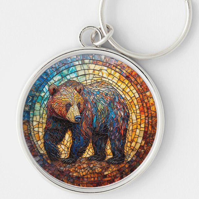 Chaveiro Urso Pardo em Design Artístico (Frente)