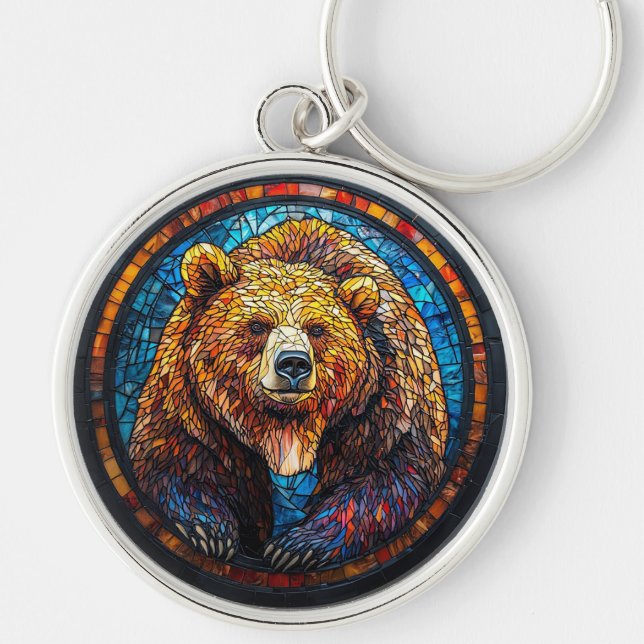 Chaveiro Urso Pardo em Design Artístico (Frente)