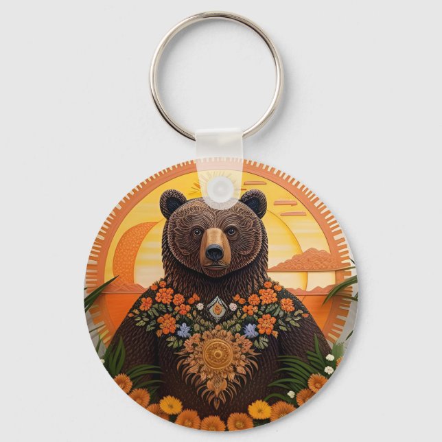 Chaveiro Urso Pardo Majestoso (Frente)