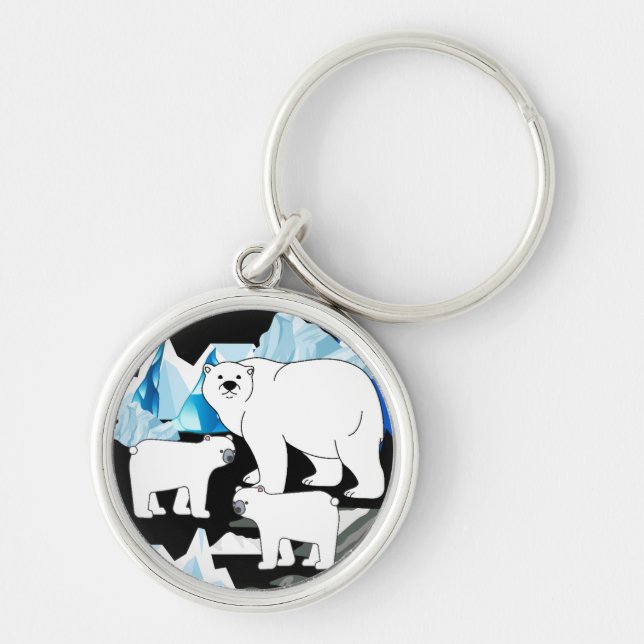 Chaveiro Urso Polar E Cubos (Frente)
