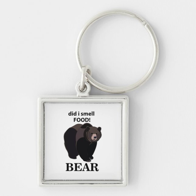 Chaveiro Urso Será que Eu Cheirei Comida Urso Engraçado (Frente)