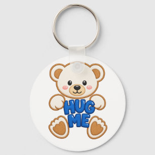 Chaveiro Urso Teddy Fofo Me Abraça Estilo Bordado Urso Fofo