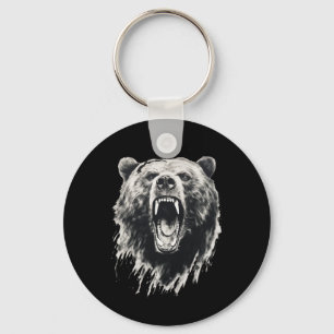 Chaveiro Urso Vintage Urso Pardo Bravo Caminhada Acampament