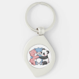 Chaveiro Ursos de Teddy Bonitos com Panda