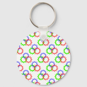 Chaveiro Ursos vermelhos, verdes e azuis