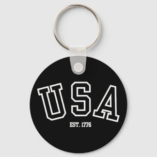 Chaveiro Usa 1776 Estilo Universitário Patriótico Orgulho A