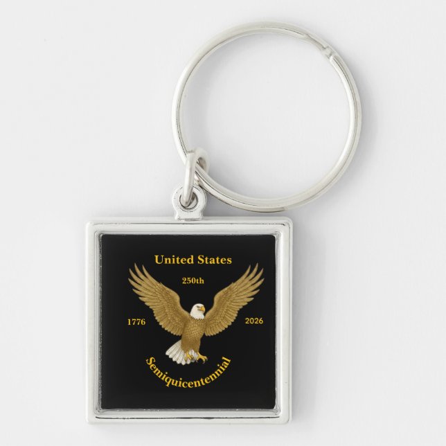 Chaveiro USA 250 Elegant Black With Aluminum Frame Keychain (Frente)