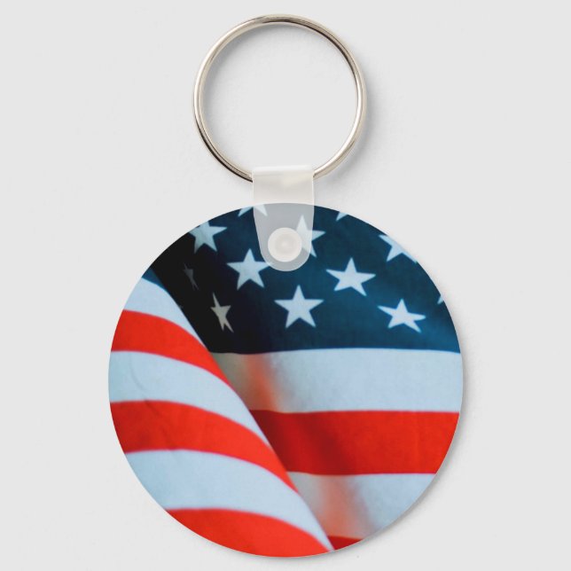 Chaveiro USA American Flag Red White e Blue (Frente)