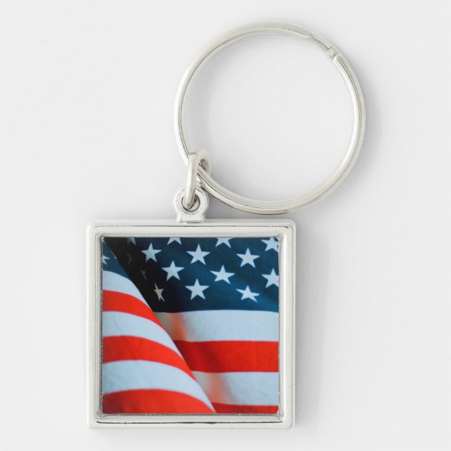 Chaveiro USA American Flag Red White e Blue (Frente)