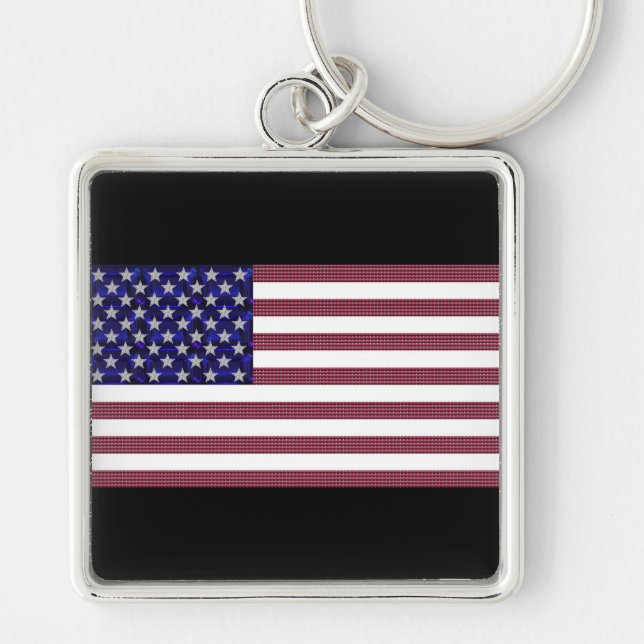 Chaveiro USA Flag Gemstone Art (Frente)