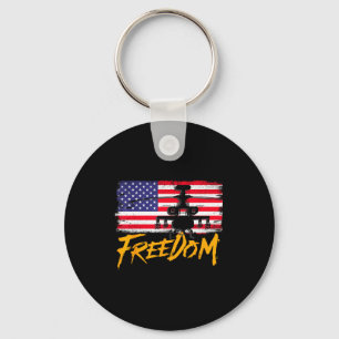 Chaveiro Usa patriótico - bandeira americana liberdade - or