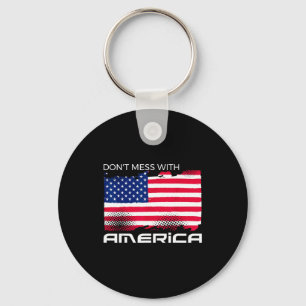 Chaveiro Usa patriótico - bandeira americana liberdade - or