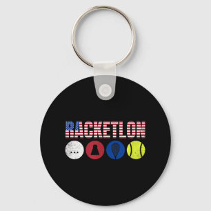 Chaveiro Usa Racketlon - Tênis de Mesa Badminton Squash Tên
