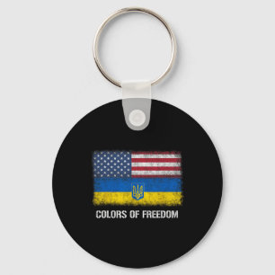 Chaveiro Usa Ucrânia Bandeira Americana Ucraniana Cores De