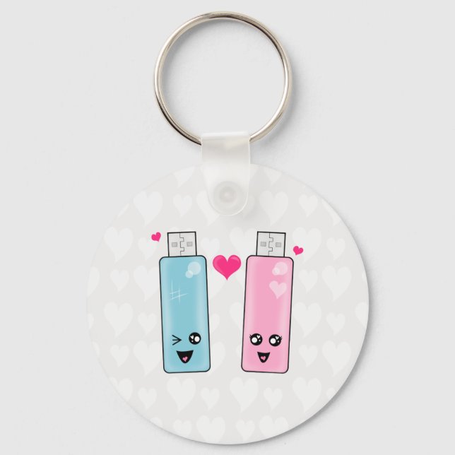 Chaveiro USB Flash Drive Love (Frente)
