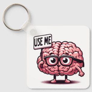 Chaveiro Use-me cérebro engraçado