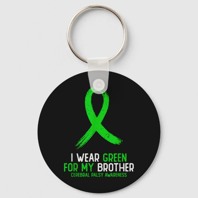 Chaveiro Use Verde pelo Dia do Meu Irmão com Paralisia Cere (Frente)