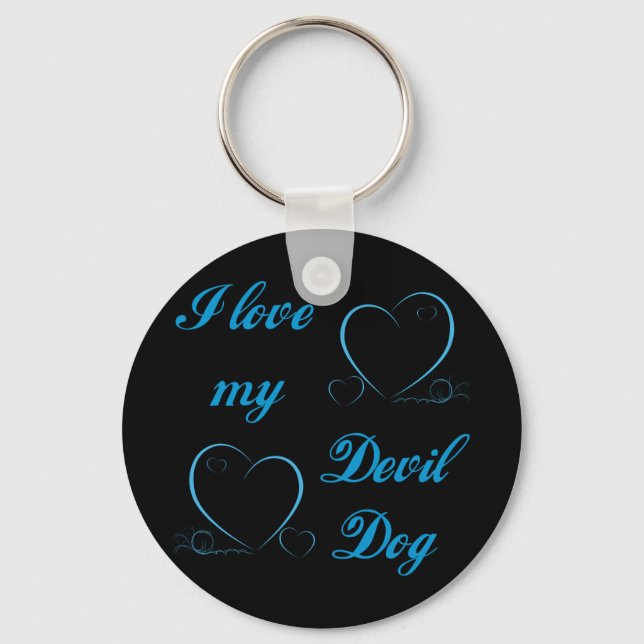 Chaveiro USMC I Love My Devil Dog (Frente)