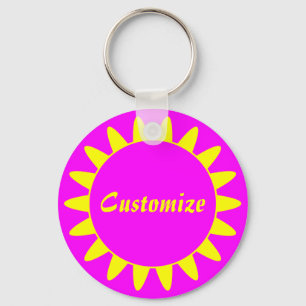 Chaveiro V1 magenta & amarelo do modelo do raio de Sun - 3