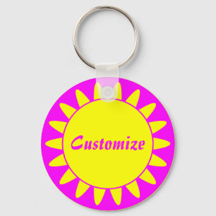 Chaveiro V2 magenta & amarelo do modelo do raio de Sun - 3