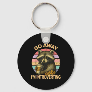 Chaveiro Vá Embora Estou Me Introvertendo Guaxinim Engraçad