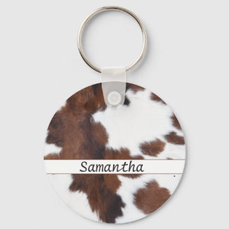 Chaveiro Vaca Animal Castanho Impressão