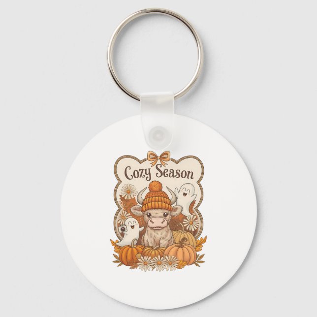 Chaveiro Vaca do Pumpkin-Highland Ghost Halloween (Frente)