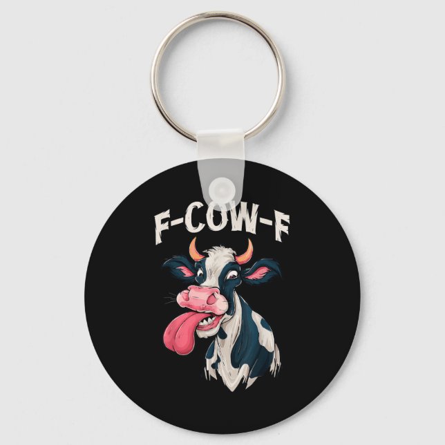 Chaveiro Vaca engraçada meme vaca homens mulheres  (Frente)