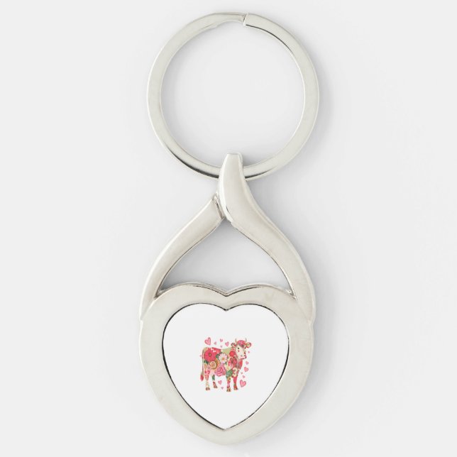 Chaveiro Vaca Floral, Design (Frente)