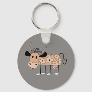Chaveiro Vaca ilustrada