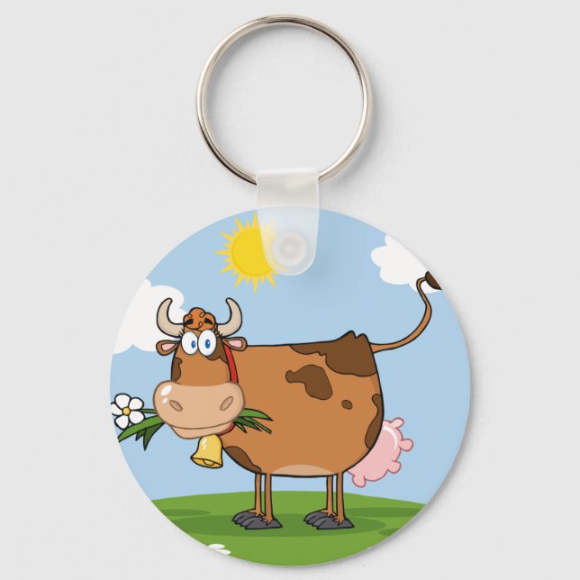 Chaveiro Vaca Leiteira Castanha (Frente)