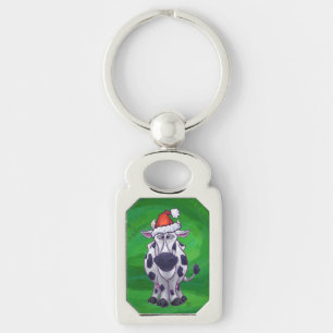 Chaveiro Vaca Natal Em Verde