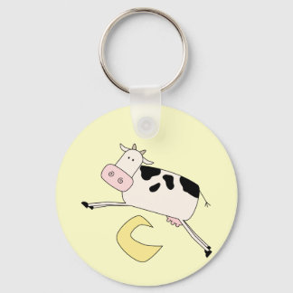 Chaveiro Vaca salta sobre Camisetas e presentes de lua