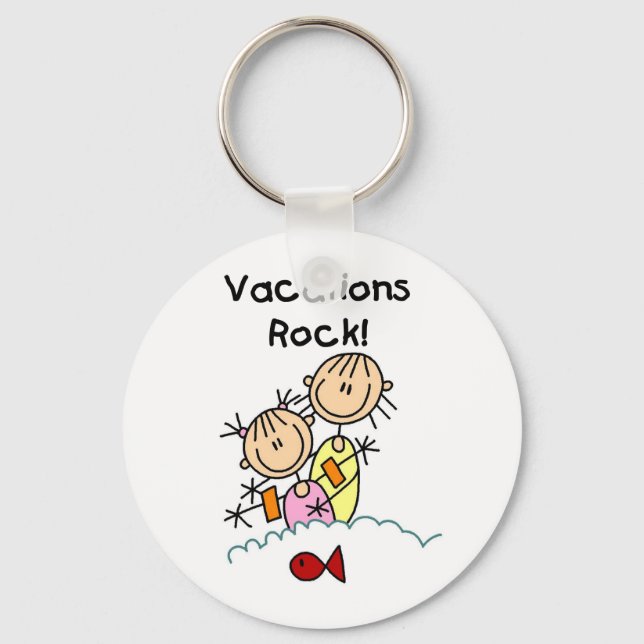Chaveiro Vacations Rock T-shirts e presentes (Frente)