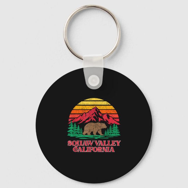 Chaveiro vale olímpico urso pardo vintage califórnia (Frente)