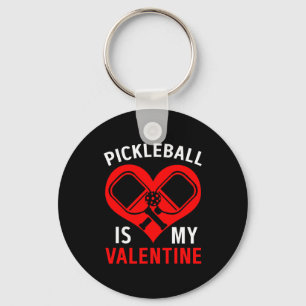 Chaveiro Valentine de pickleball 67 6 7 coração engraçado a