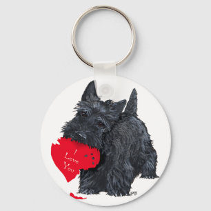 Chaveiro Valentine de Terrier Escocês