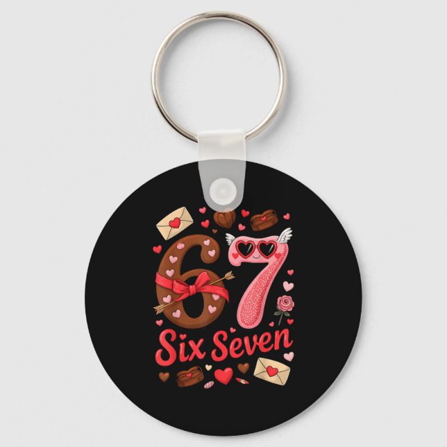 Chaveiro Valentine’s Day 67 Meme Filled With Hearts Funny S (Frente)