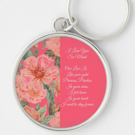 Chaveiro Valentines Day, I Love You So Much, Love Poem