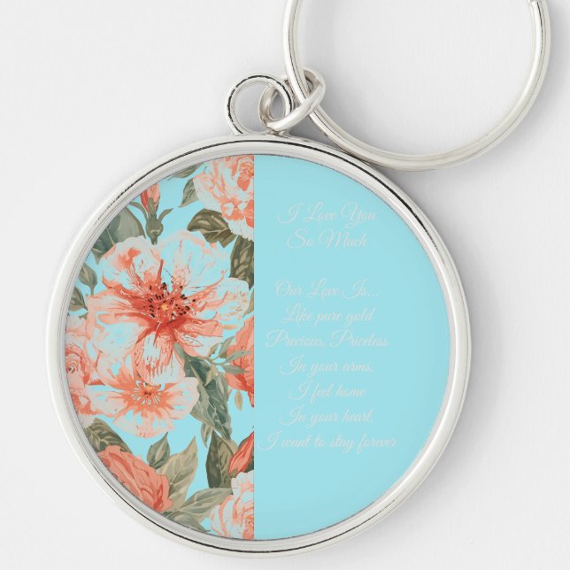 Chaveiro Valentines Day, I Love You So Much, Love Poem Keyc (Frente)