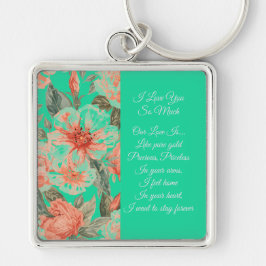 Chaveiro Valentines Day, I Love You So Much, Love Poem Keyc