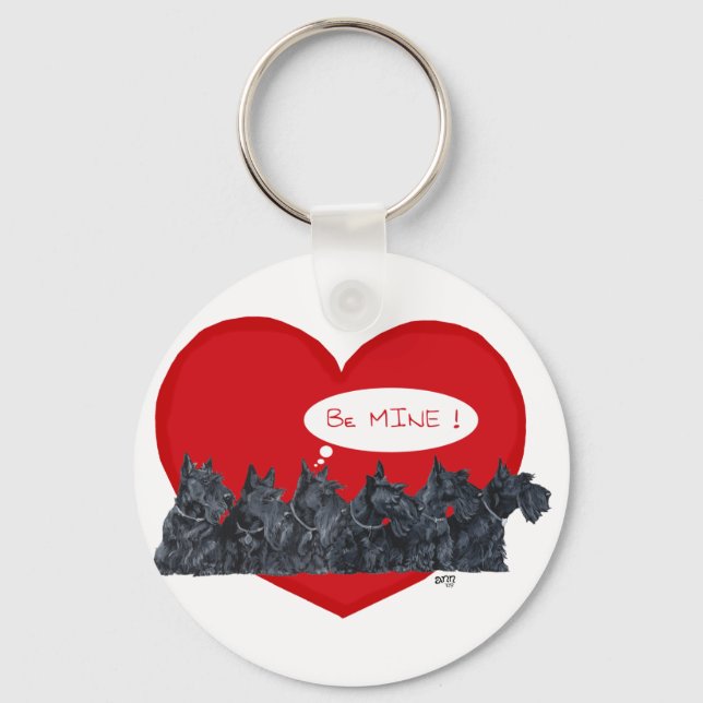 Chaveiro Valentines dos Terriers Escoceses (Frente)