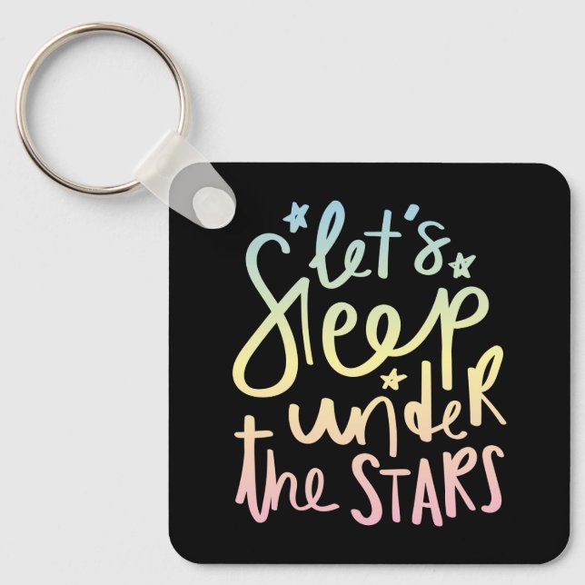 Chaveiro Vamos adormecendo debaixo das estrelas (Frente)