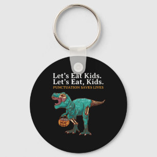 Chaveiro Vamos Comer Crianças Dinossauro Zumbi Truque Trata